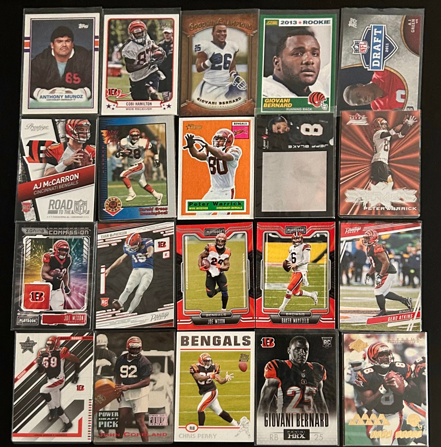 Cincinnati Bengals NFL $3.50 20 Card Lot #5