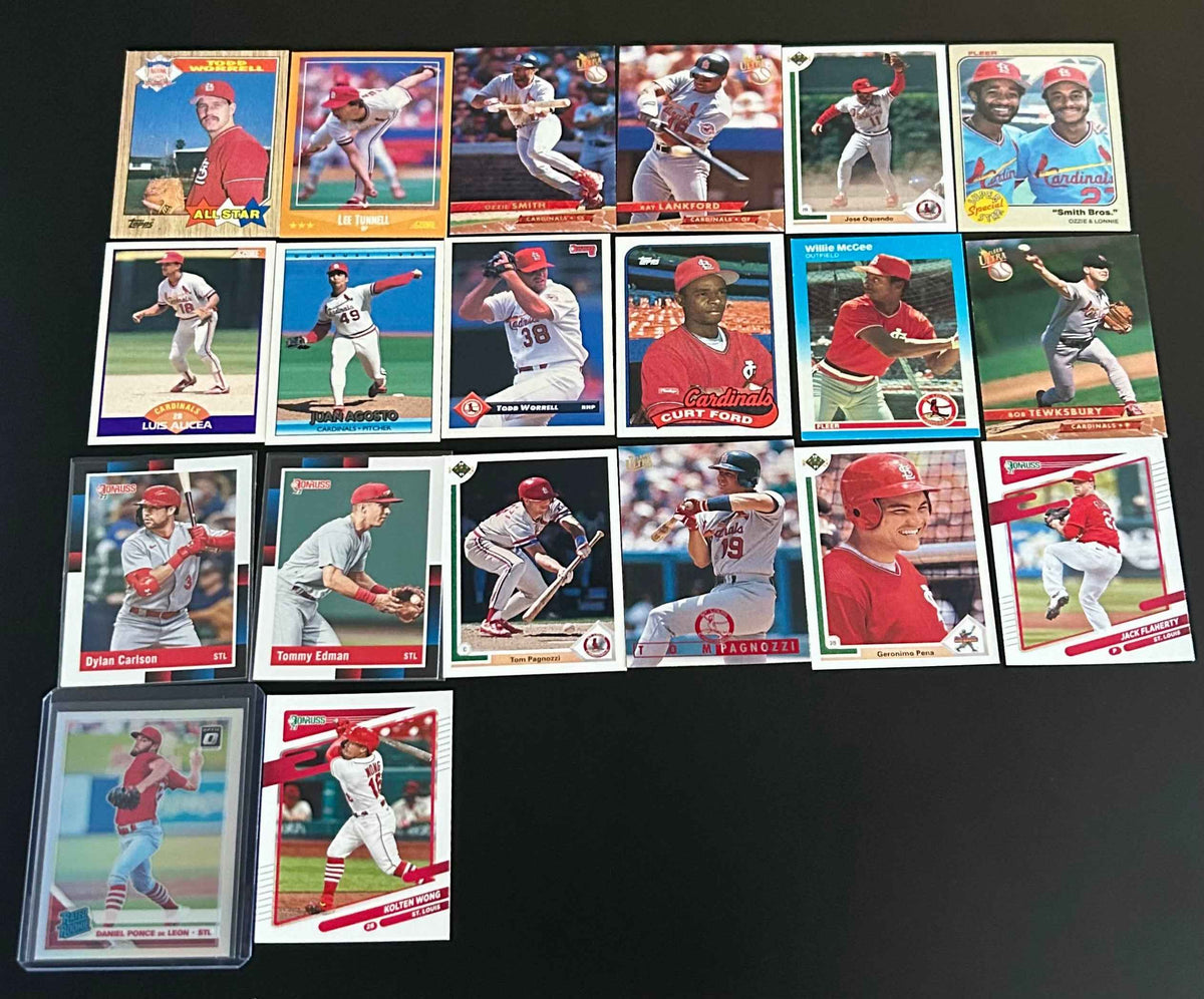 St. Louis Cardinals MLB 20 Card Lot – Rookie & Team Baseball Cards.