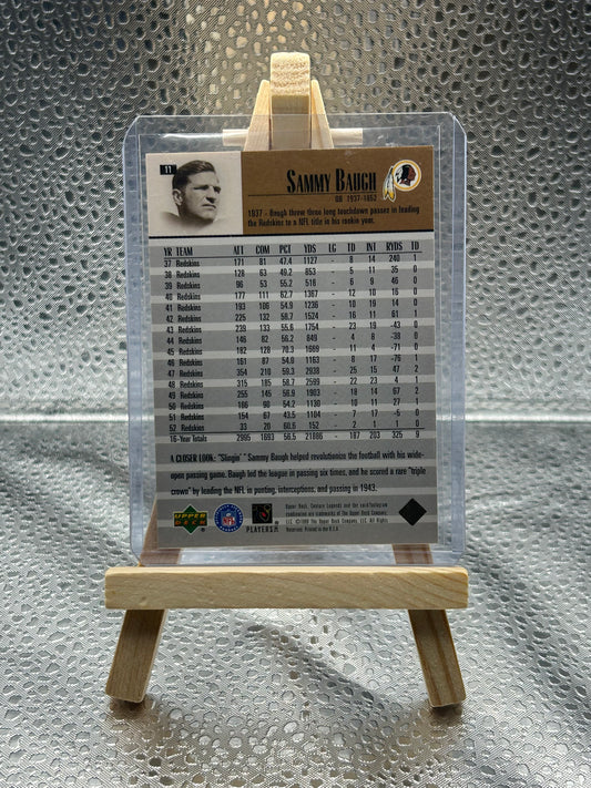 1999 Upper Deck Century Legends Sammy Baugh Washington Redskins