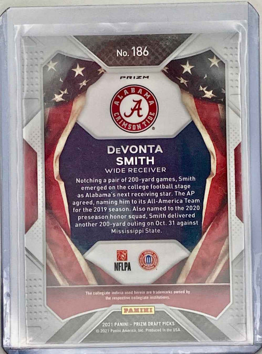 2021 Panini Prizm Draft Picks DeVonta Smith Rookie Card – Philadelphia Eagles