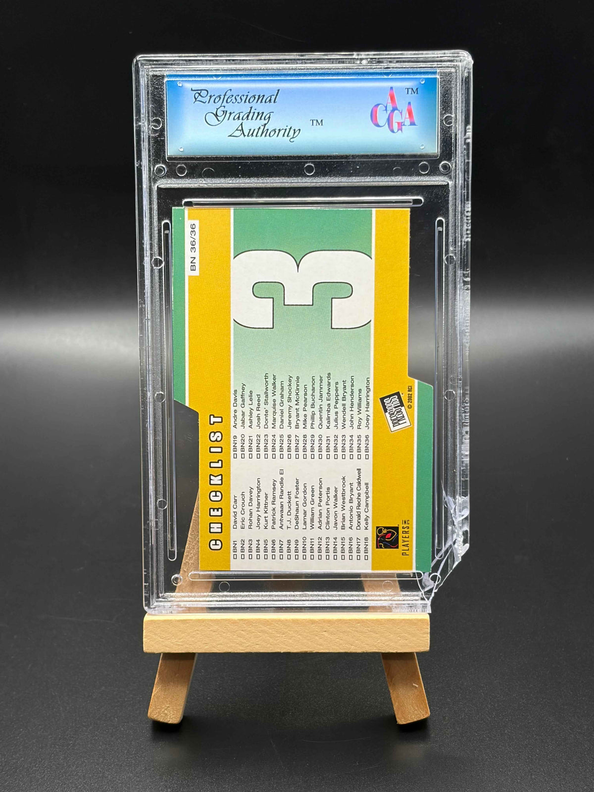 2002 Press Pass Big Numbers RC Joey Harrington PGA Graded 10
