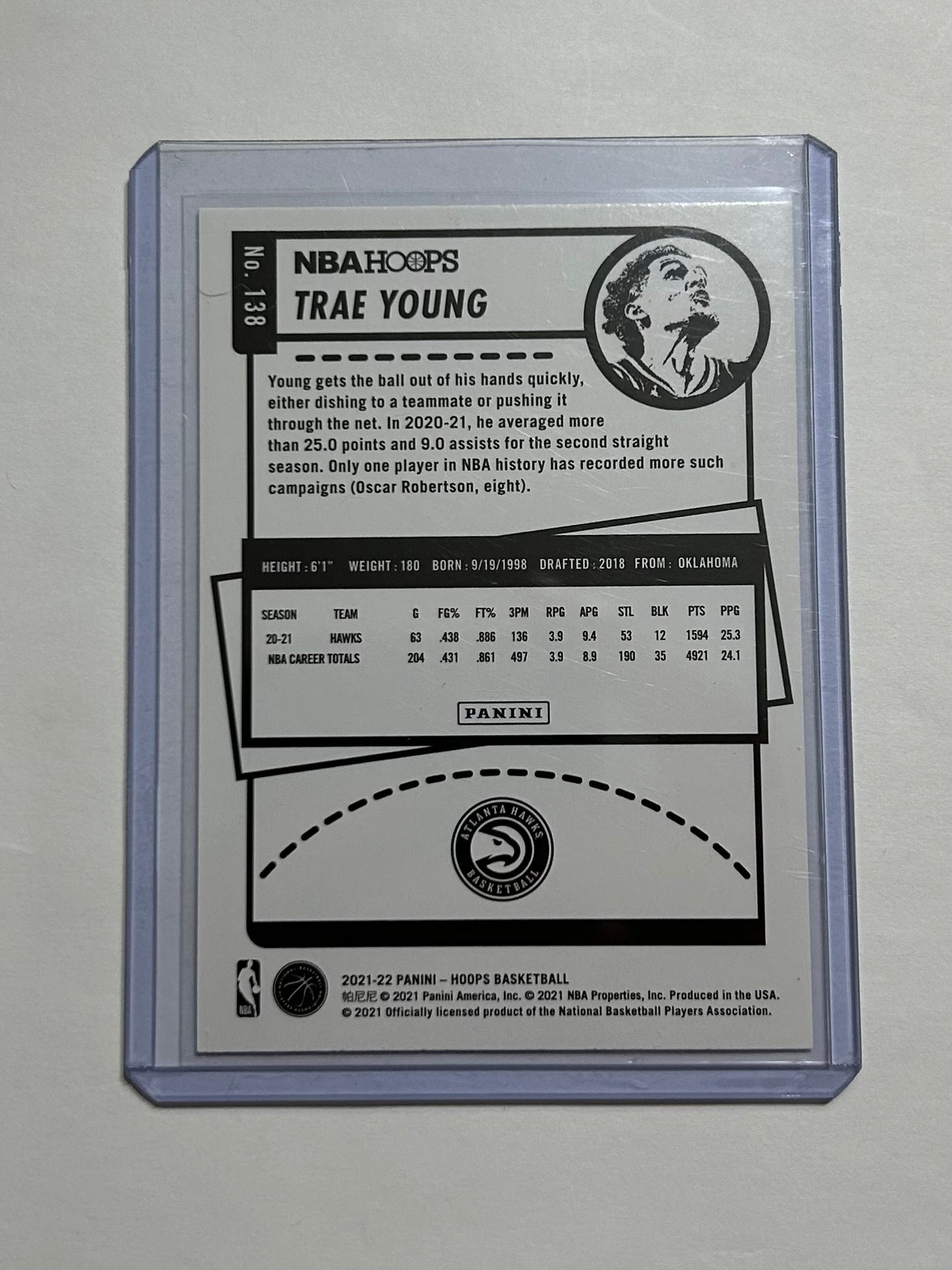 2021-2022 Panini - Hoops Basketball Teal Parallel Trae Young
