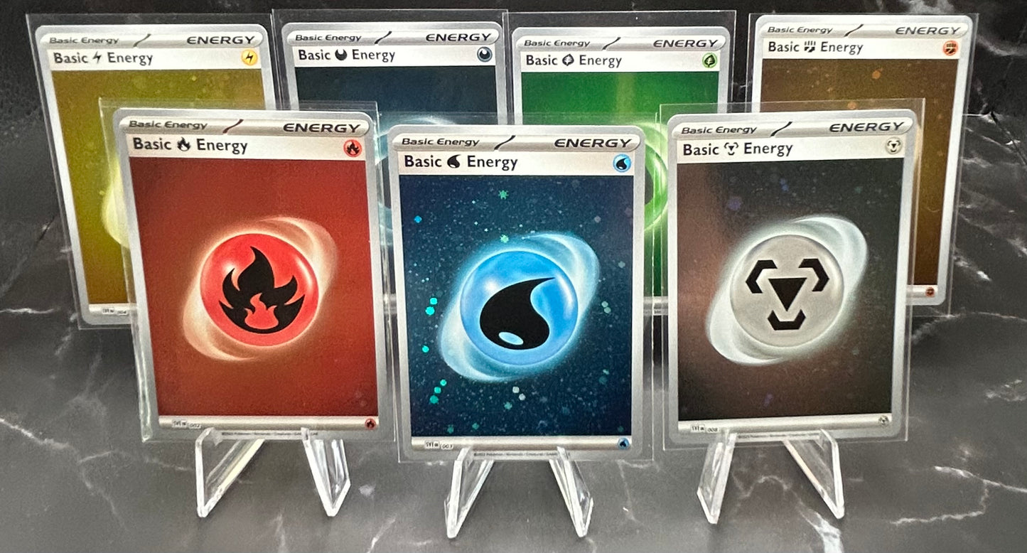 7 Holo Energy Lot (All Types, No Duplicates) - SV: Scarlet & Violet 151 (MEW)