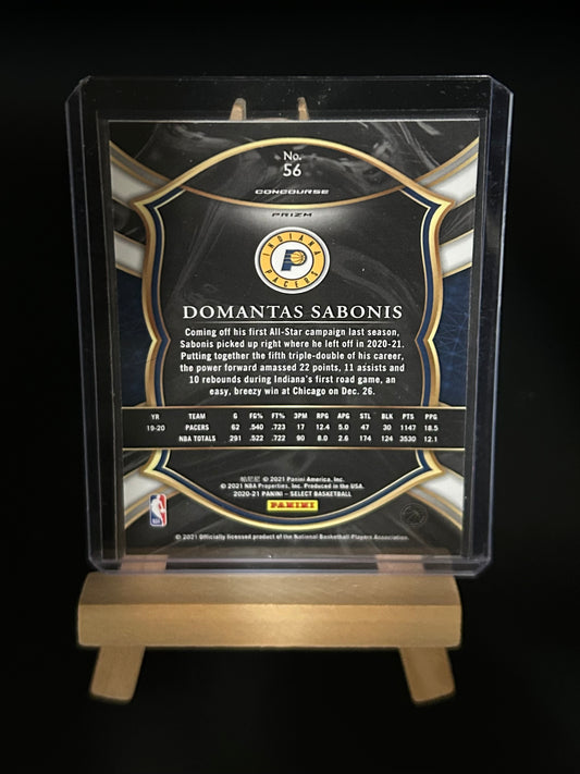 2020 Panini Select Red White Orange Shimmer Domantas Sabonis
