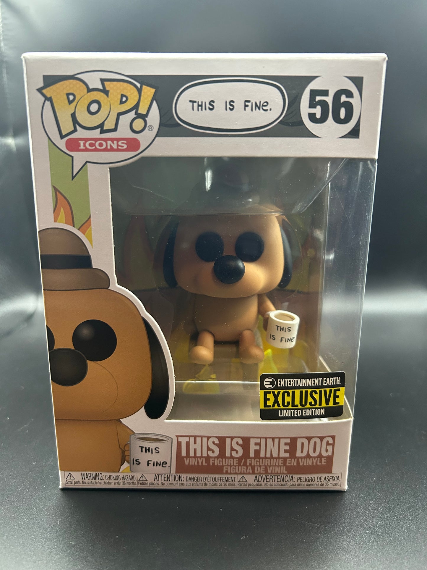 Funko Pop Entertainment Earth Exclusive This Is Fine Dog