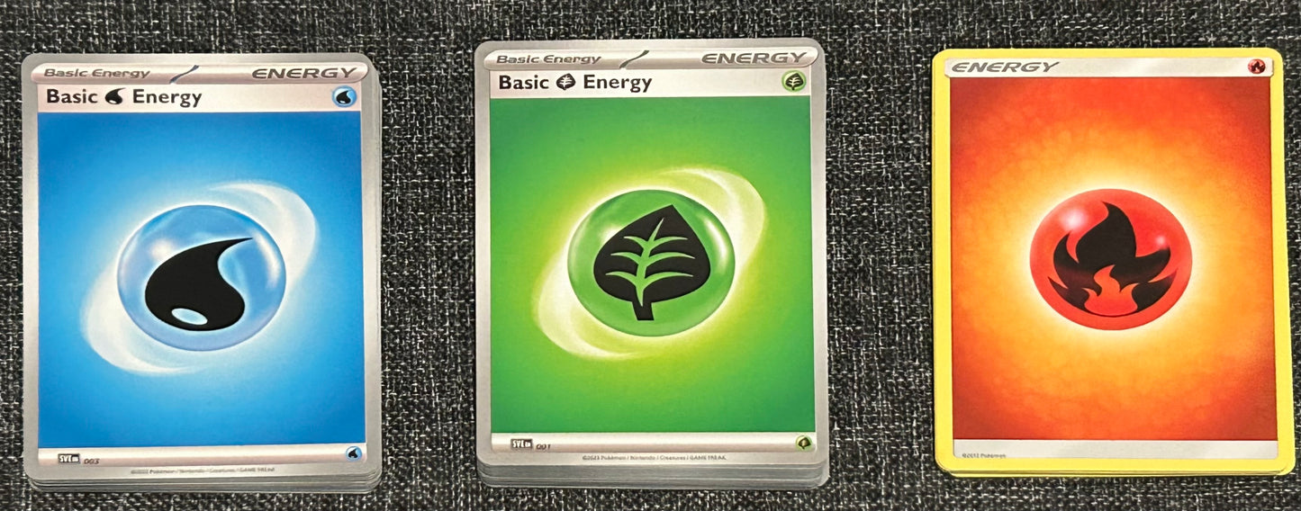 50 energy card pokemon lot