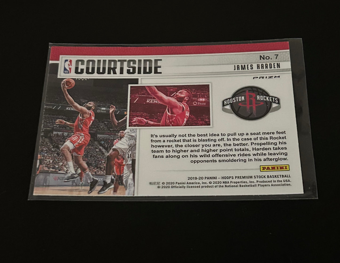2019-20 James Harden Hoops Premium Stock Courtside Holo Prizm