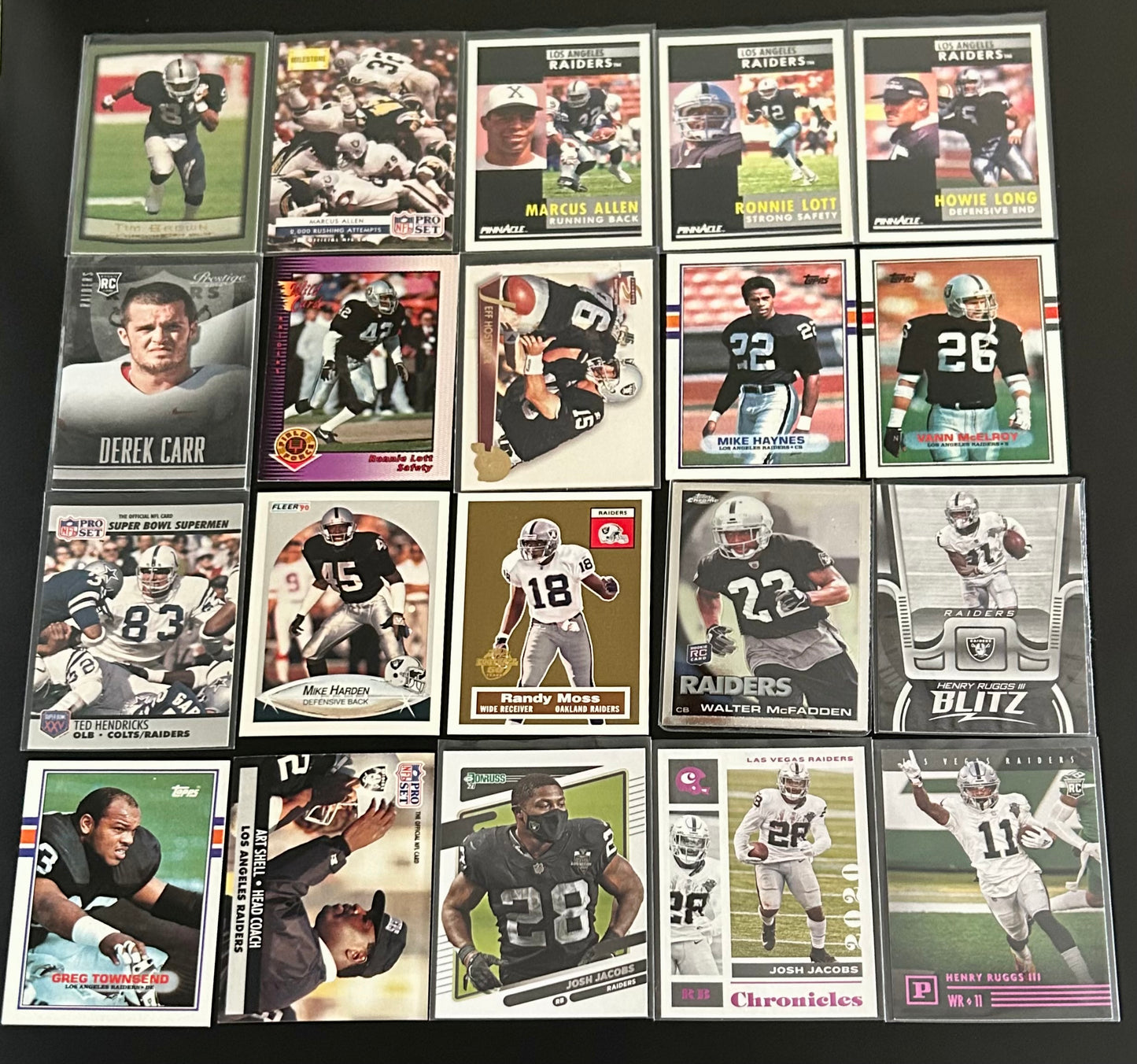NFL Las Vegas Raiders 20 Card lot #1