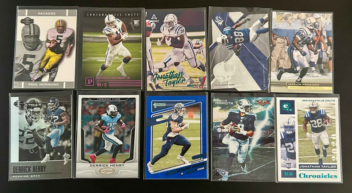 NFL Mixed Teams and Players 10 Card Lot