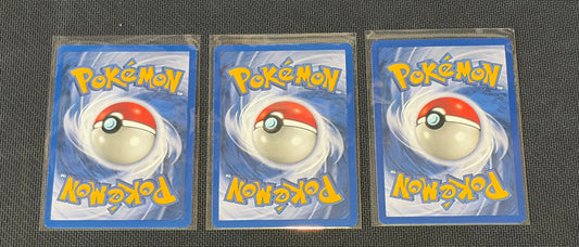 Nidoran- Base Set (BS) Common 3 card lot LP(Read Description)