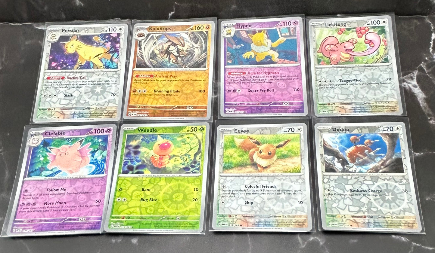 8 Card Reverse Holo Lot (No Duplicates) - SV: Scarlet & Violet 151 (MEW)