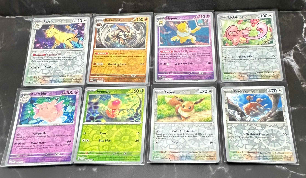 8 Card Reverse Holo Lot (No Duplicates) - SV: Scarlet & Violet 151 (MEW)