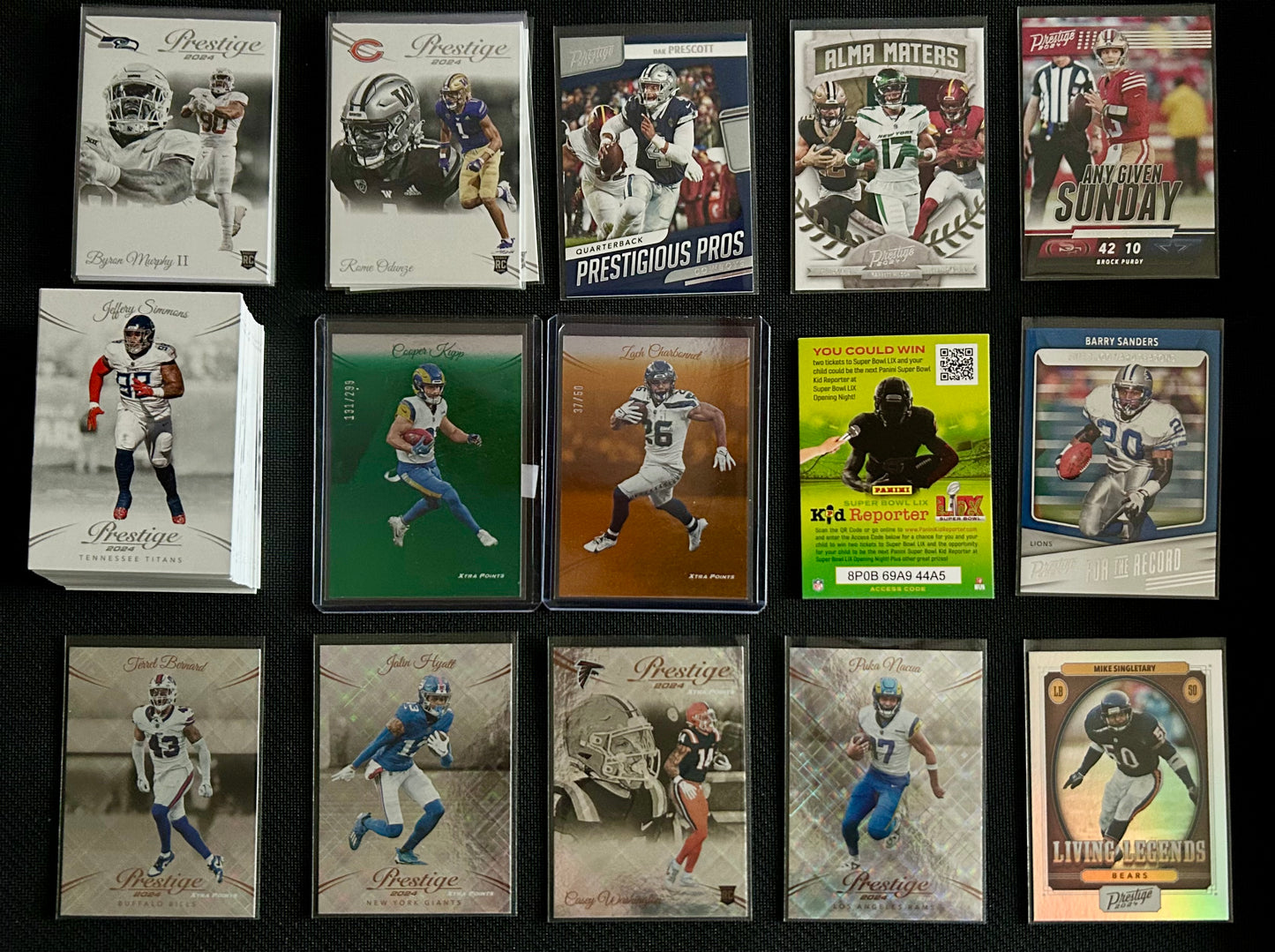 2024 Panini - Prestige Football 66 Card Lot including #/299 and #/50