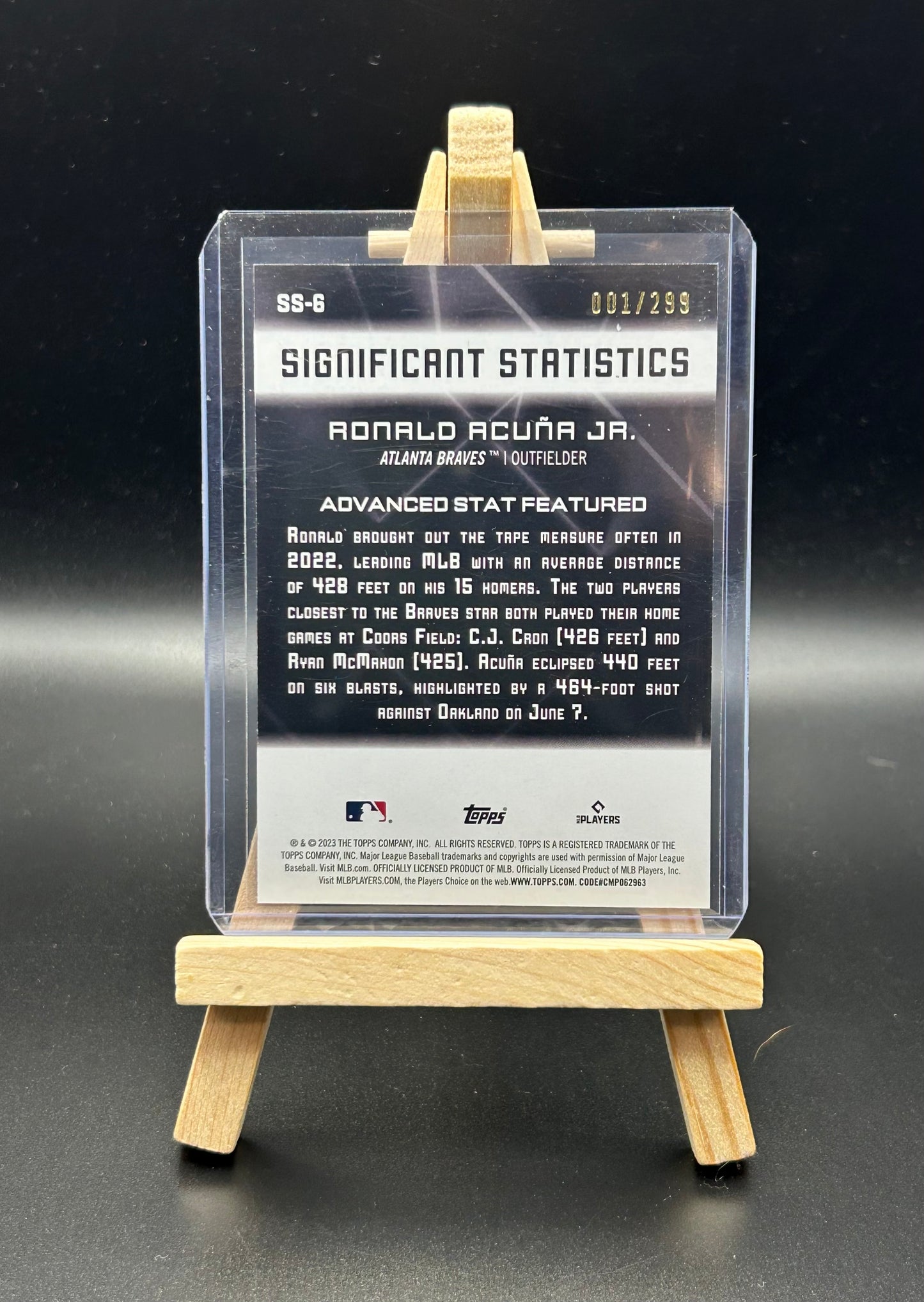 2023 topps series 2 ronald acuna jr Significant Statistics Parallel #/299