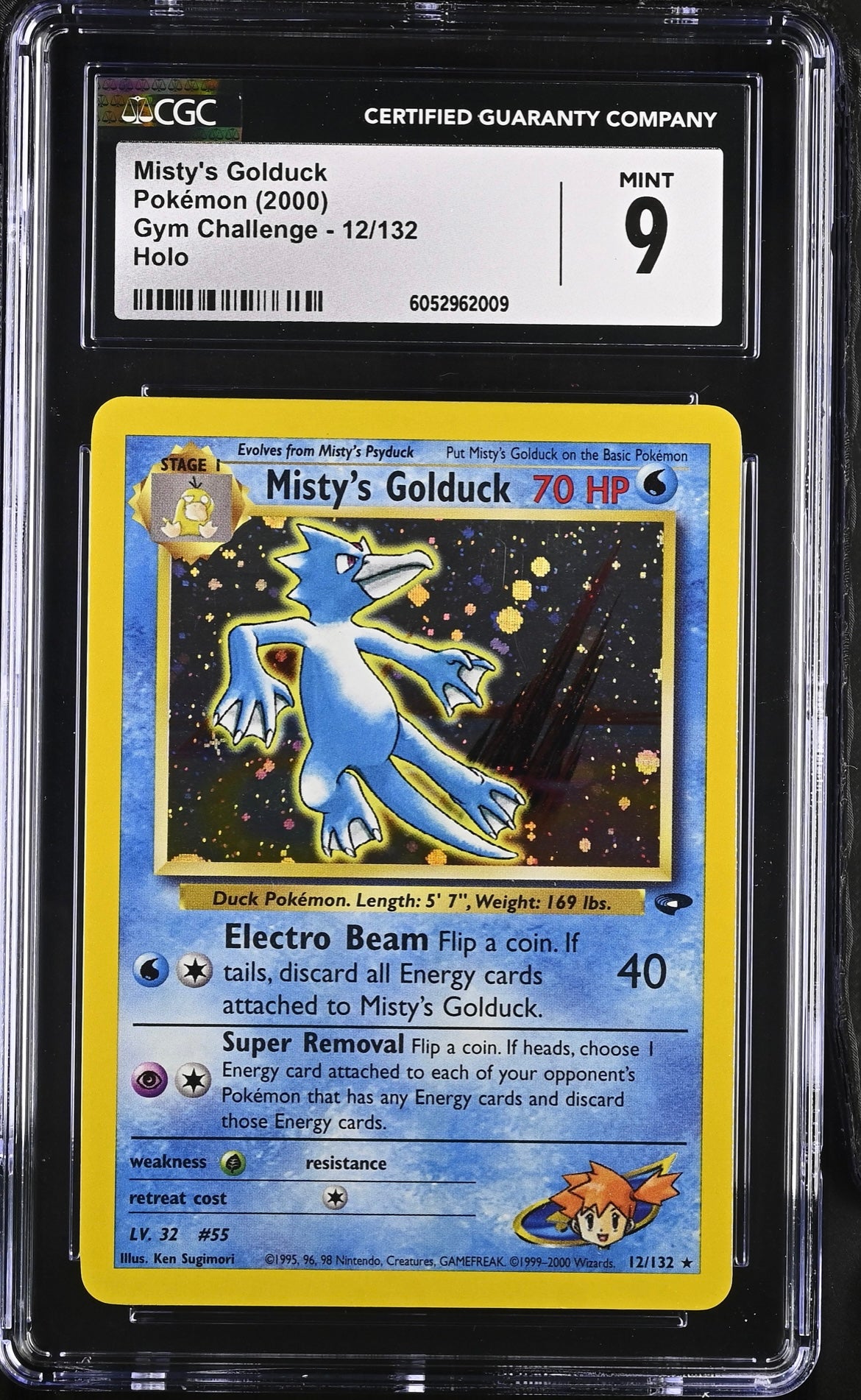 Misty’s Golduck - Gym Challenge (G2)Holo Rare CGC 9