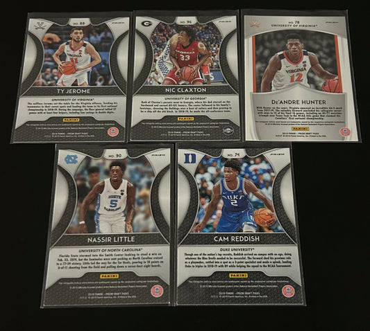 2019 Panini Prizm Draft Picks 5 card Blue Parallel lot