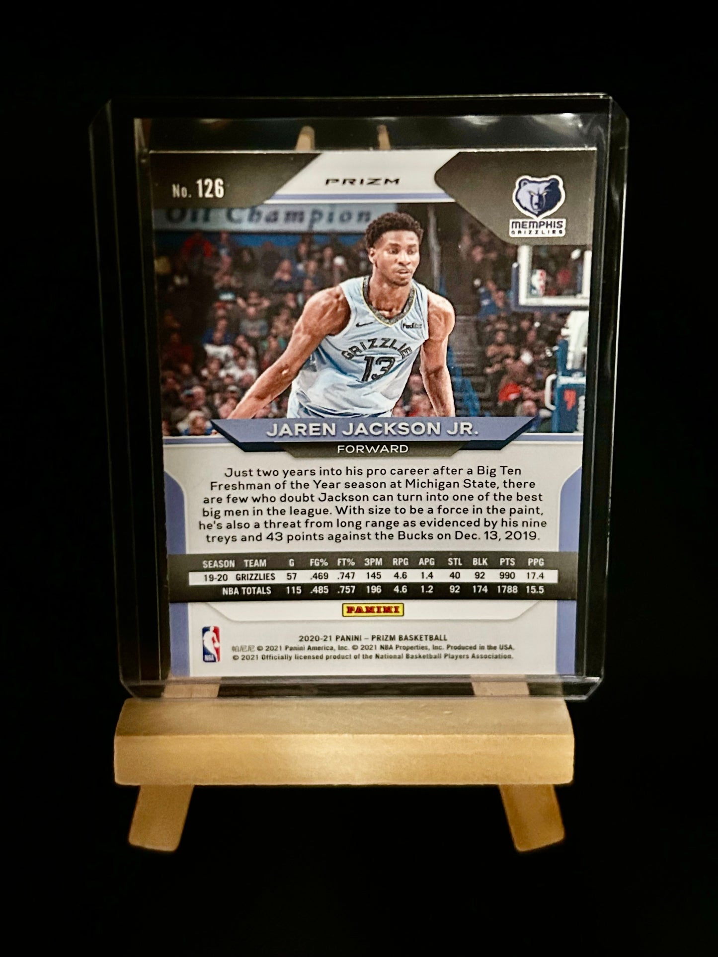 2020-2021 Prizm Basketball Jaren Jackson Jr. Cracked Ice Orange Parallel