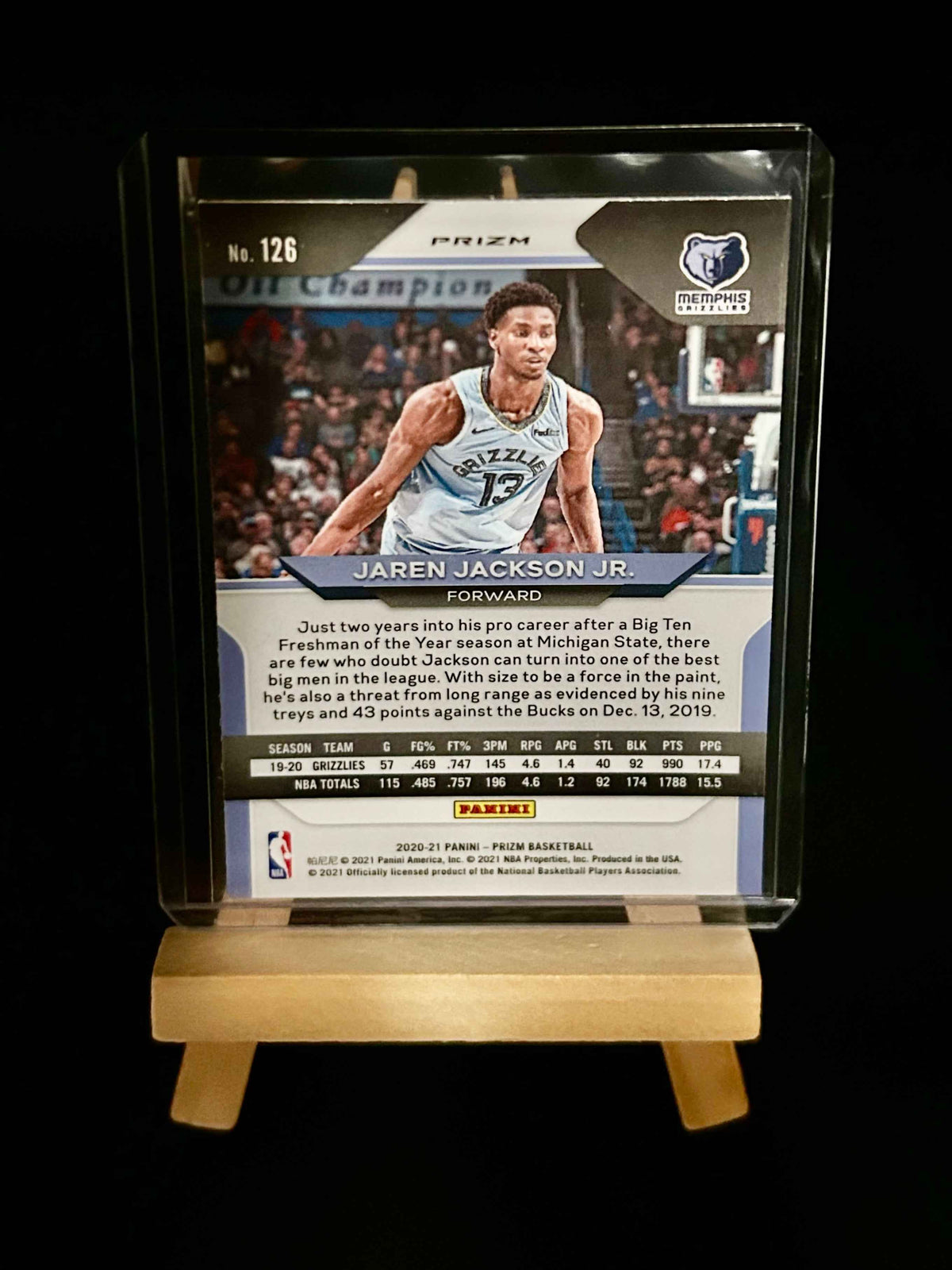 2020-2021 Prizm Basketball Jaren Jackson Jr. Cracked Ice Orange Parallel
