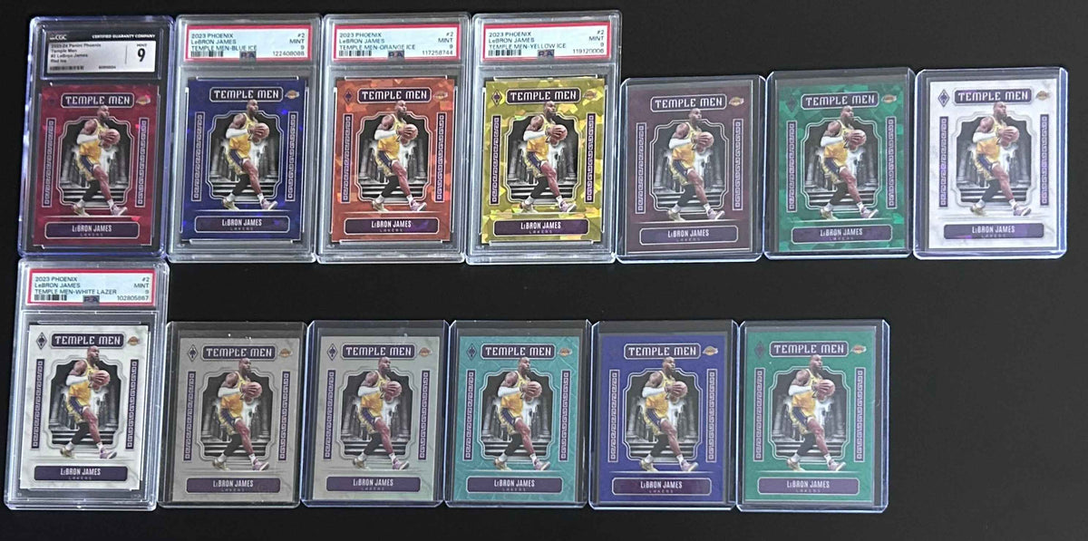 LeBron James #2 — 2023 Phoenix Basketball “Temple Men” Parallel (13-Card Lot)