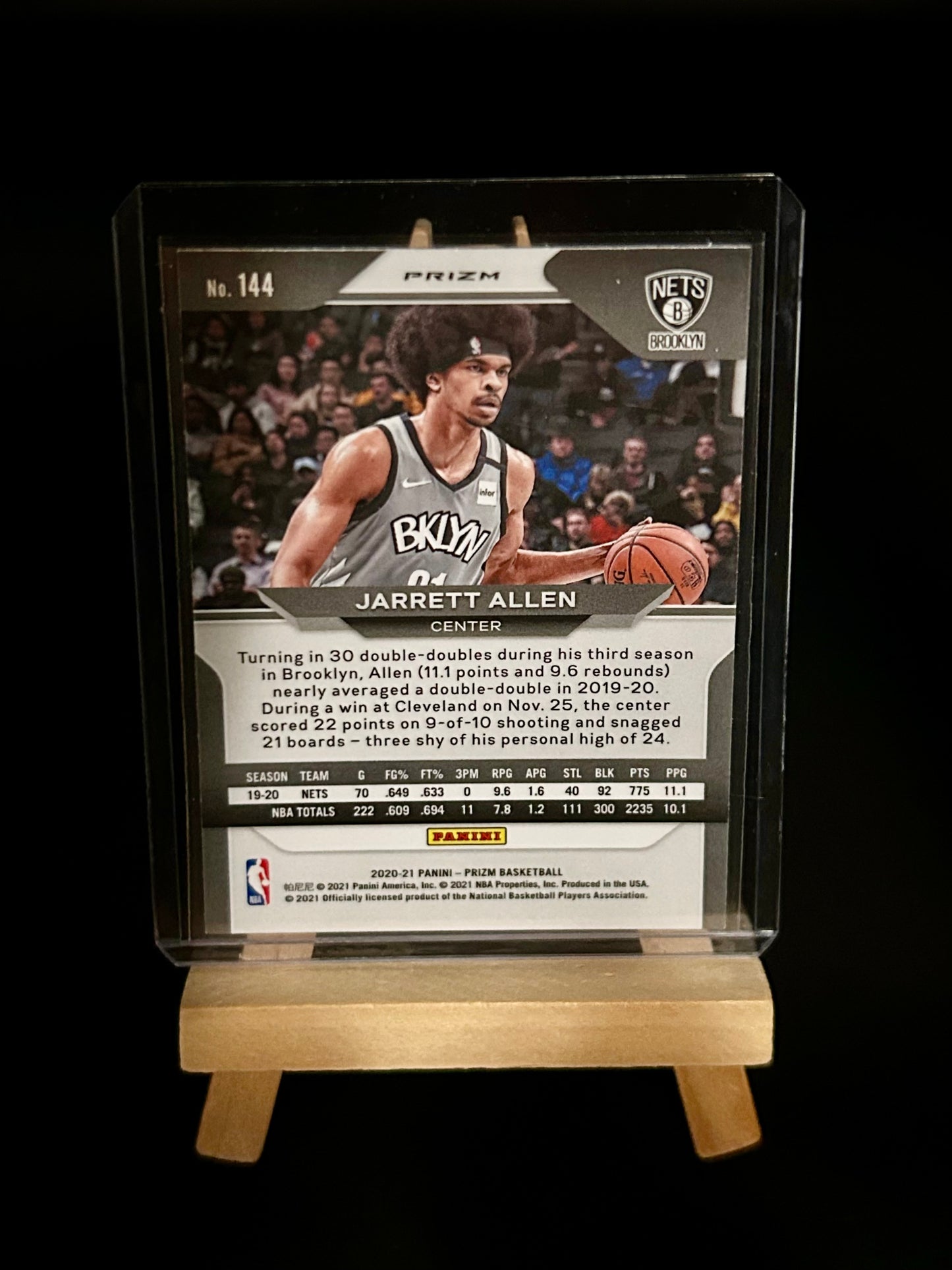 2020-2021 Prizm Basketball Jarrett Allen Red,White and Blue Parallel