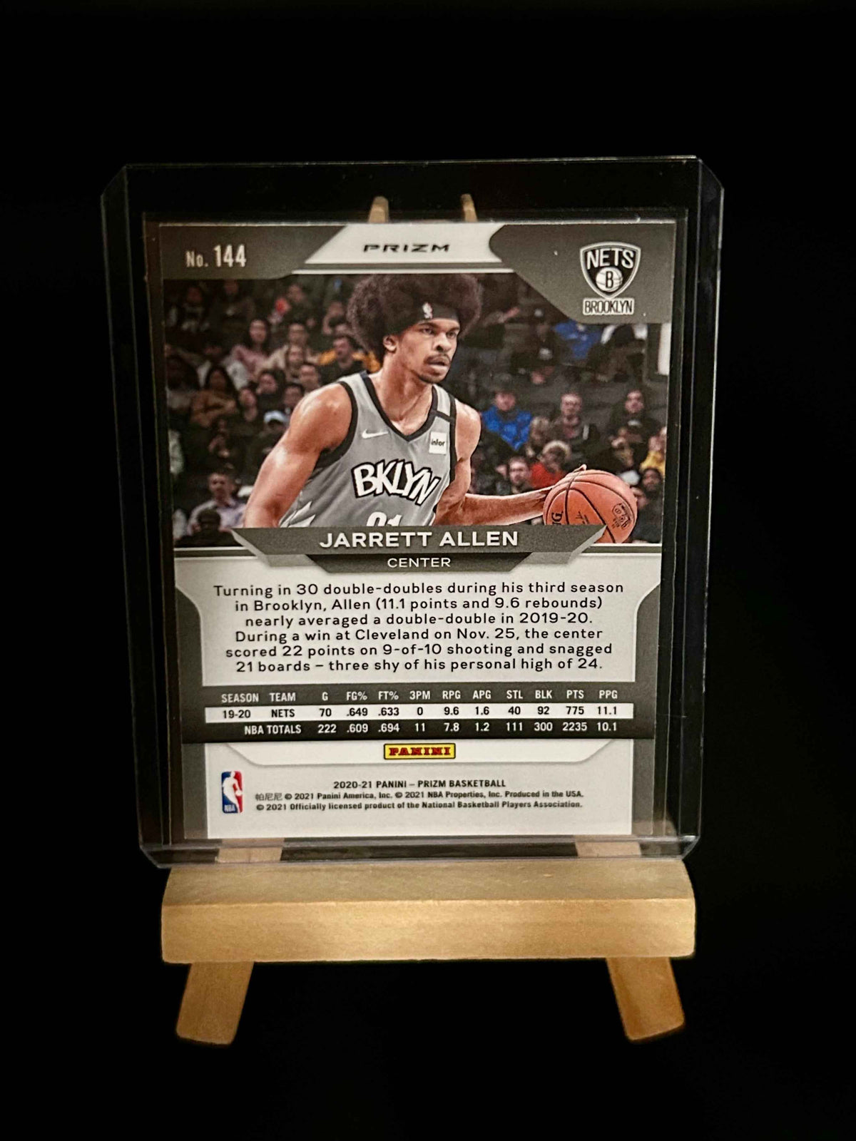 2020-2021 Prizm Basketball Jarrett Allen Red,White and Blue Parallel
