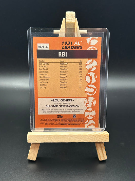 2023 MLB All-Star Lou Gehrig Blue Parallel Card – American League