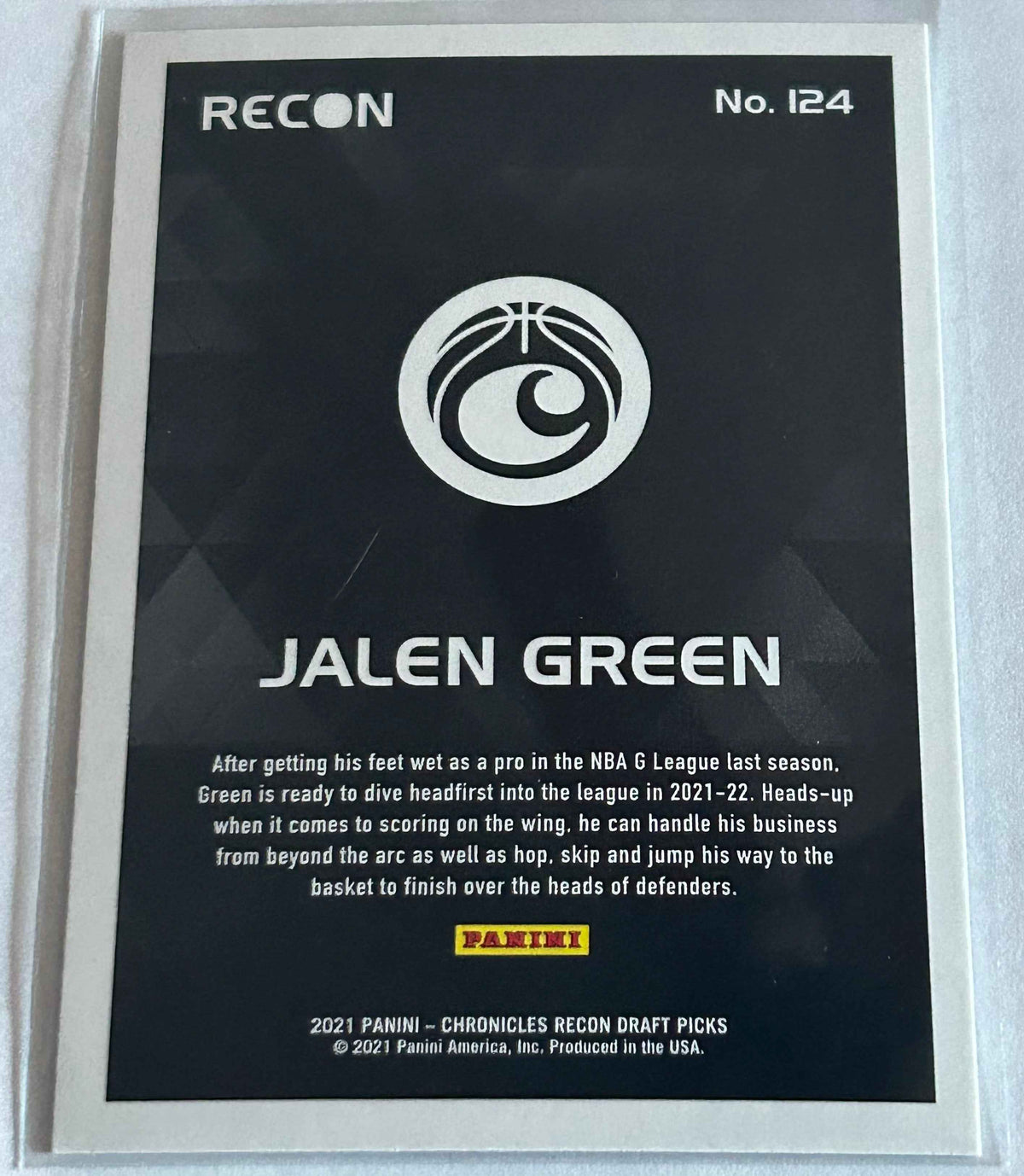 2021 Panini Chronicles Recon Draft Picks Jalen Green