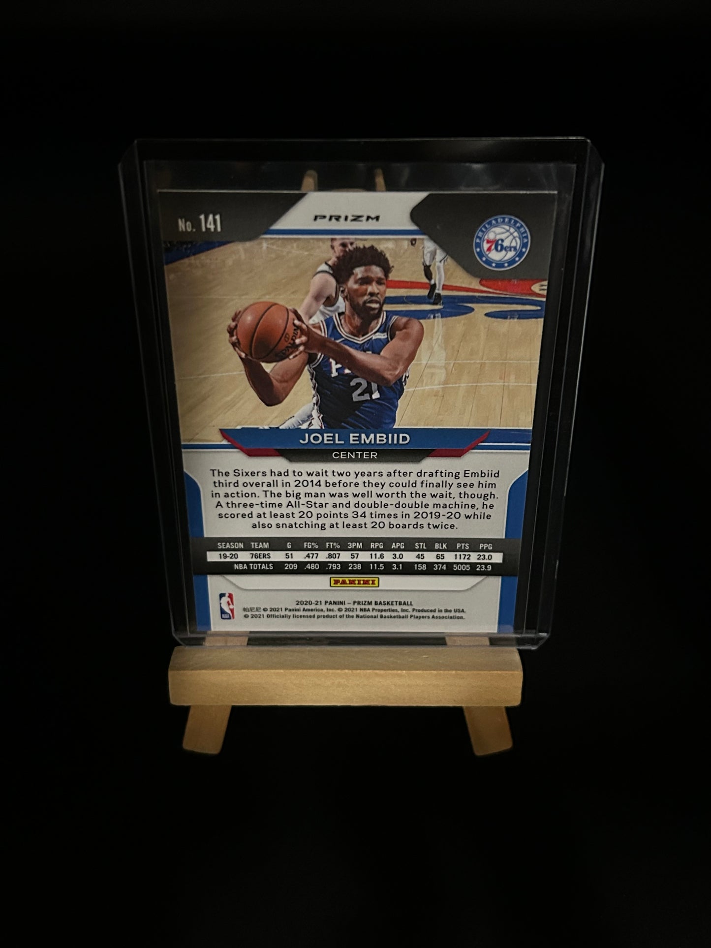 2020- 2021 Joel Embiid Cracked Ice Prizm Panini Prizm Basketball Parallel Card #2