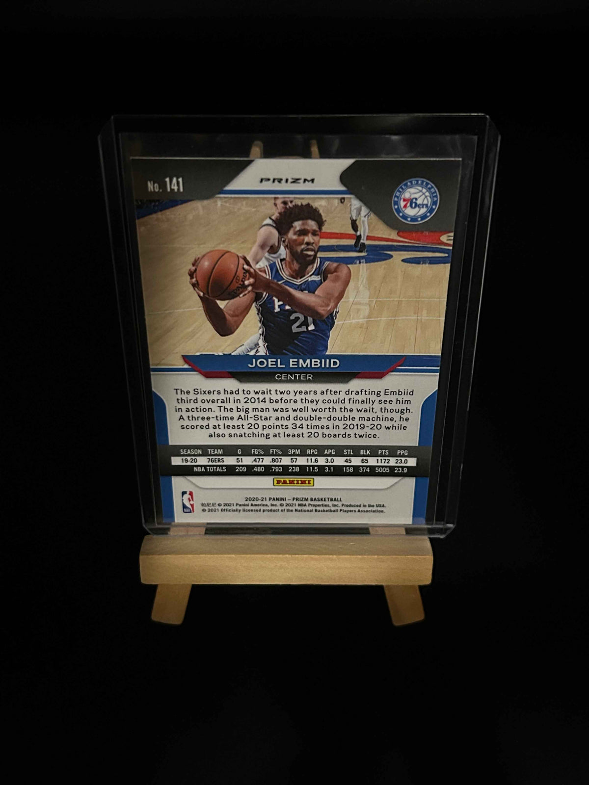 2020- 2021 Joel Embiid Cracked Ice Prizm Panini Prizm Basketball Parallel Card #2