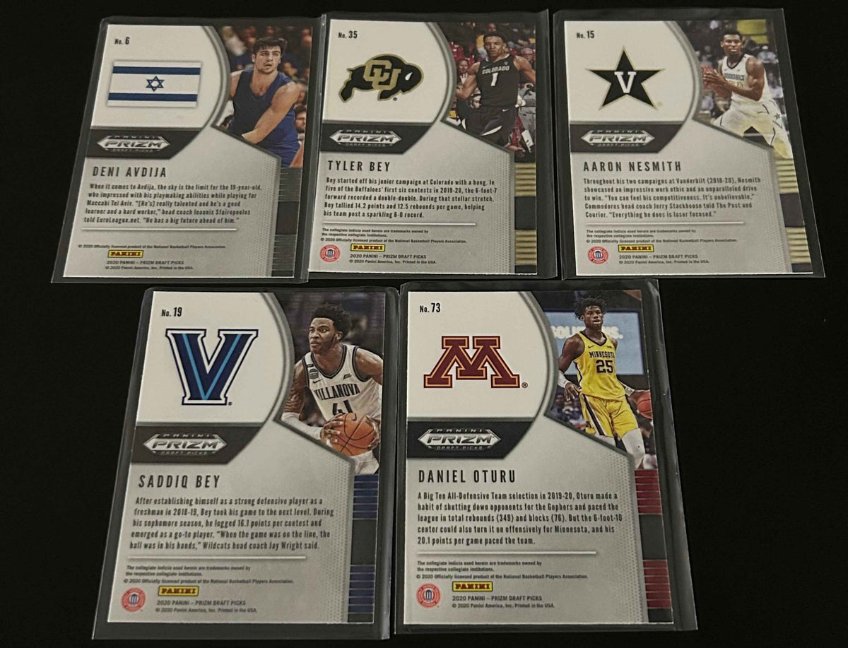 2020 Panini Prizm Draft Picks 5 Card Rookie Lot #1