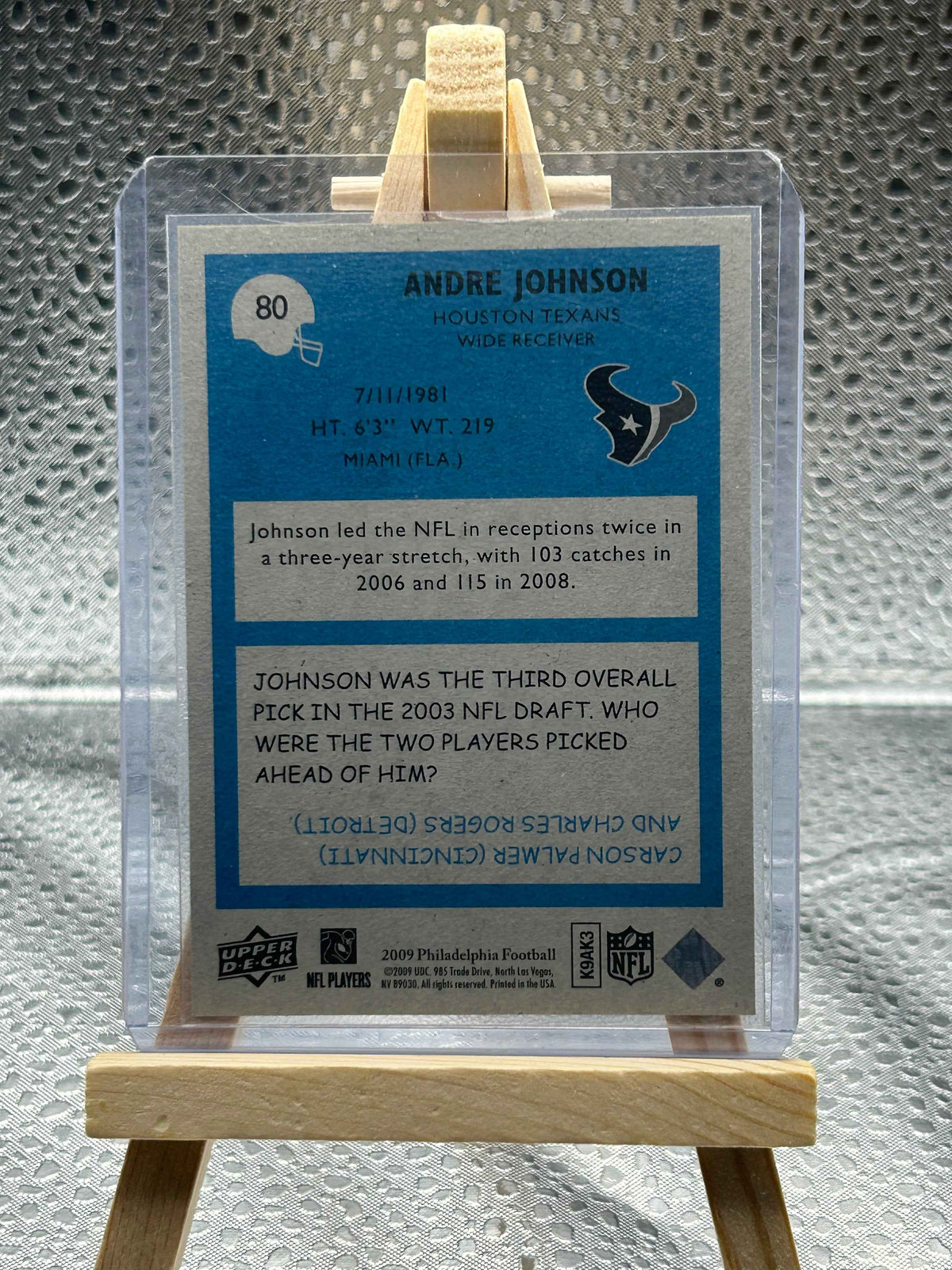 2009 Philadelphia Upperdeck Andre Johnson