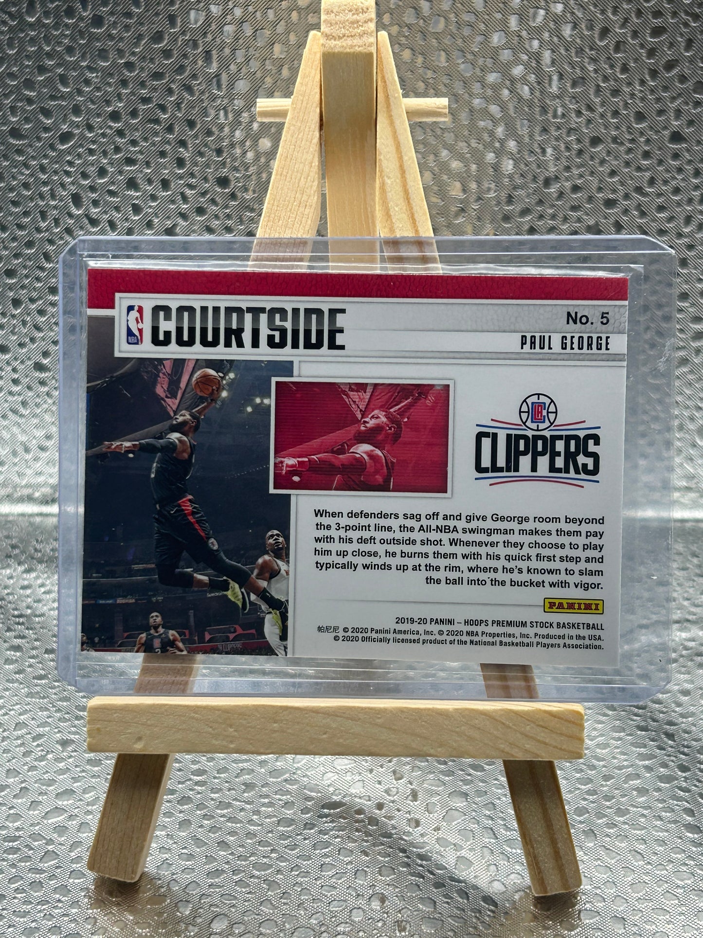 2019-2020 Hoops Premium Stock Paul George Courtside