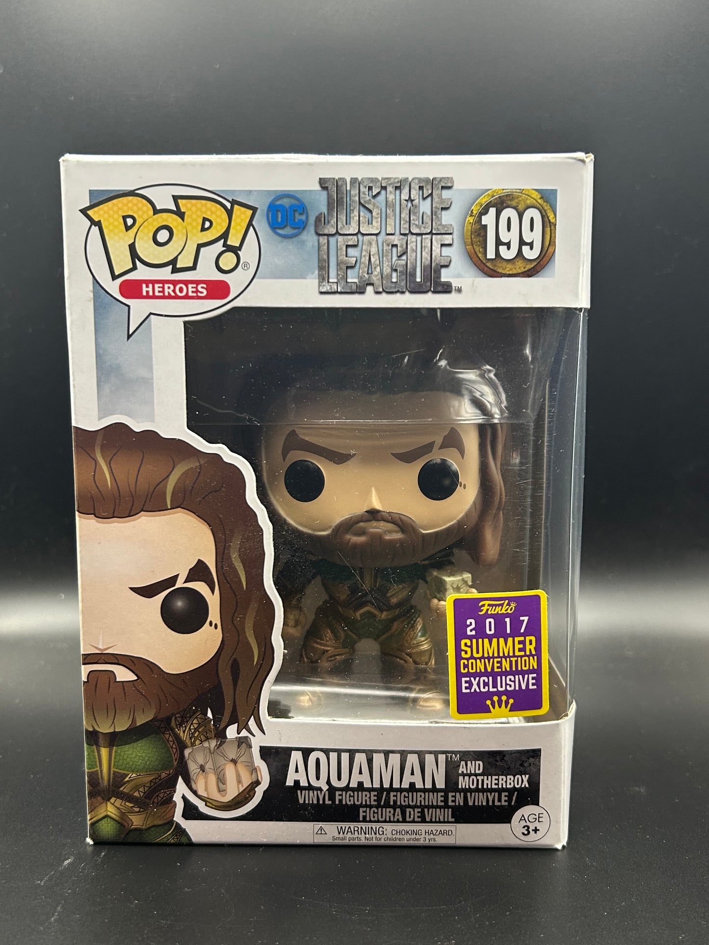 Funko Pop DC Justice League Aquaman with motherbox 2017 Summer Convention exclusive