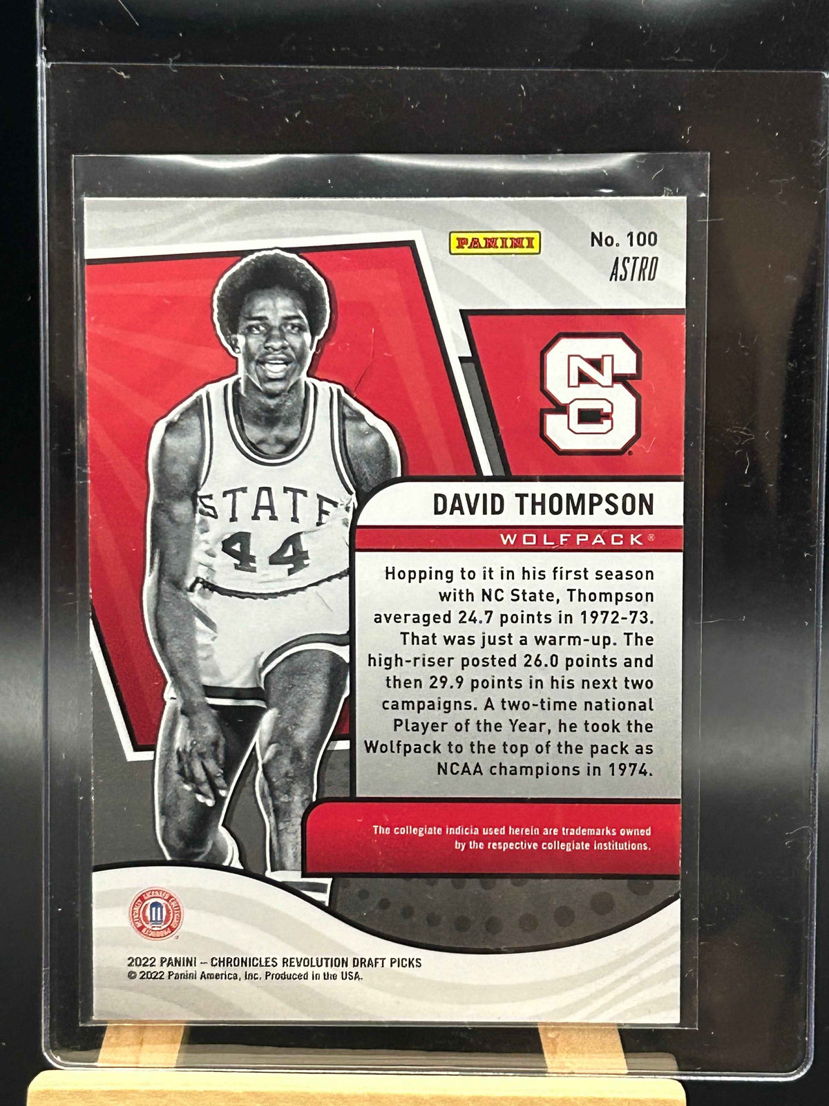 2022 panini chronicles revolution draft picks astro David Thompson