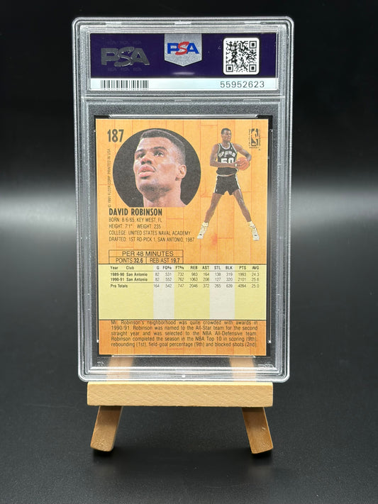 1991 Fleer #100 David Robinson – PSA Graded 8