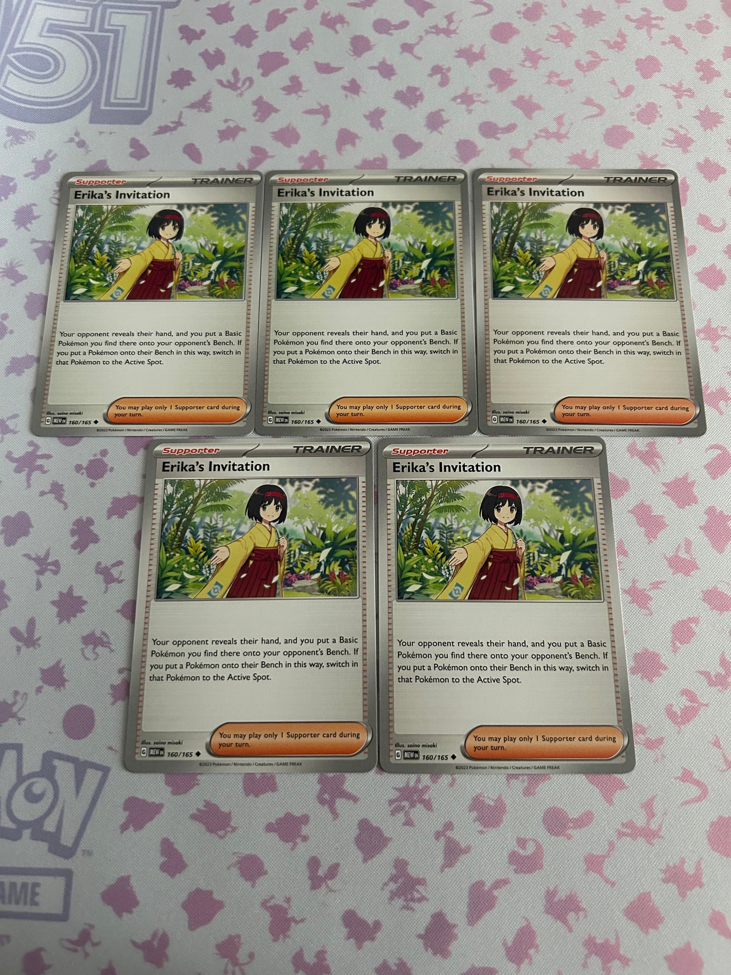 5 Erika’s Invitation Card Scarlet & Violet 151 lot