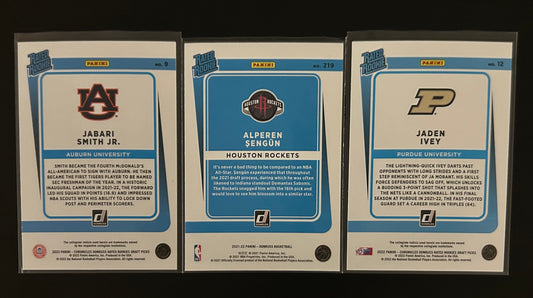2021-2022 Panini - Chronicles Donruss Rated Rookies Draft Picks 3 card lot