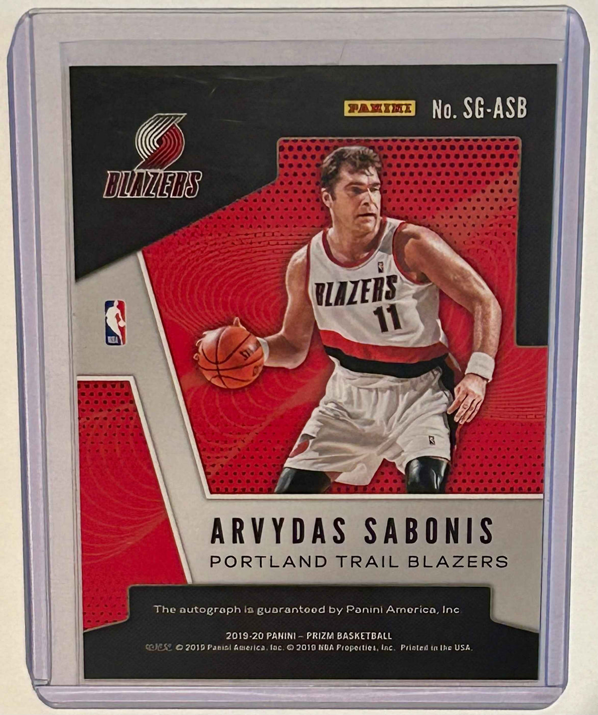 2019-20 Prizm Signatures Auto – Arvydas Sabonis – Trail Blazers Legend