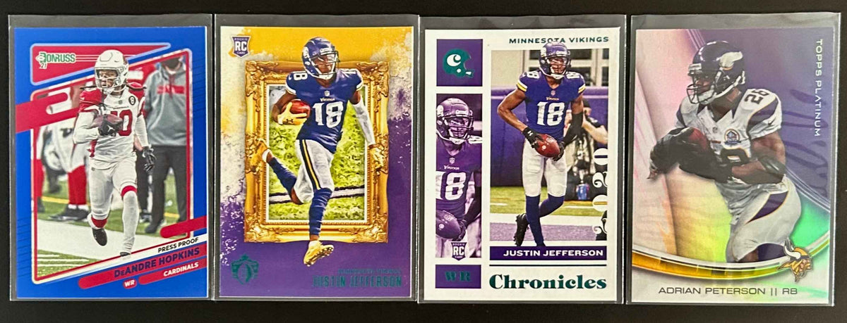 NFL Football Card Lot (4 Cards) – Mixed Teams