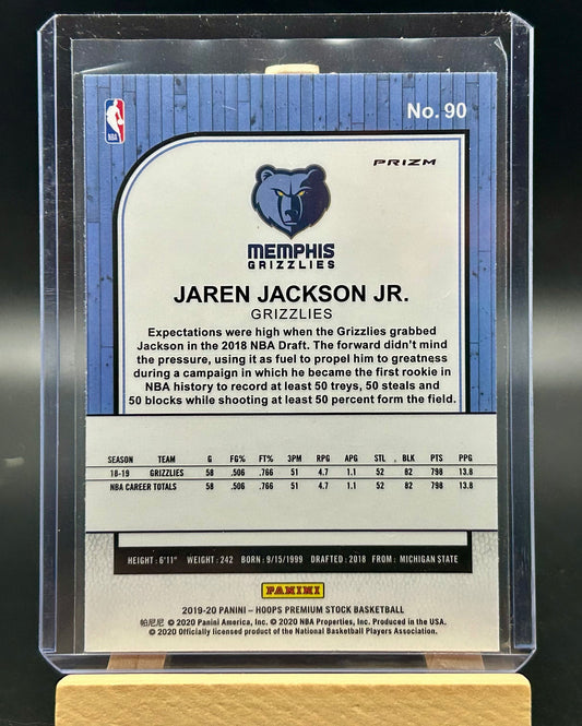2019-20 Panini NBA Hoops Premium Silver Lazer Parallel Jaren Jackson Jr.