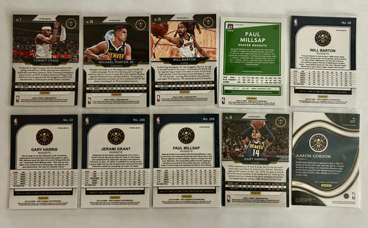 Denver Nuggets Parallel Card Lot 10 Card Lot #1
