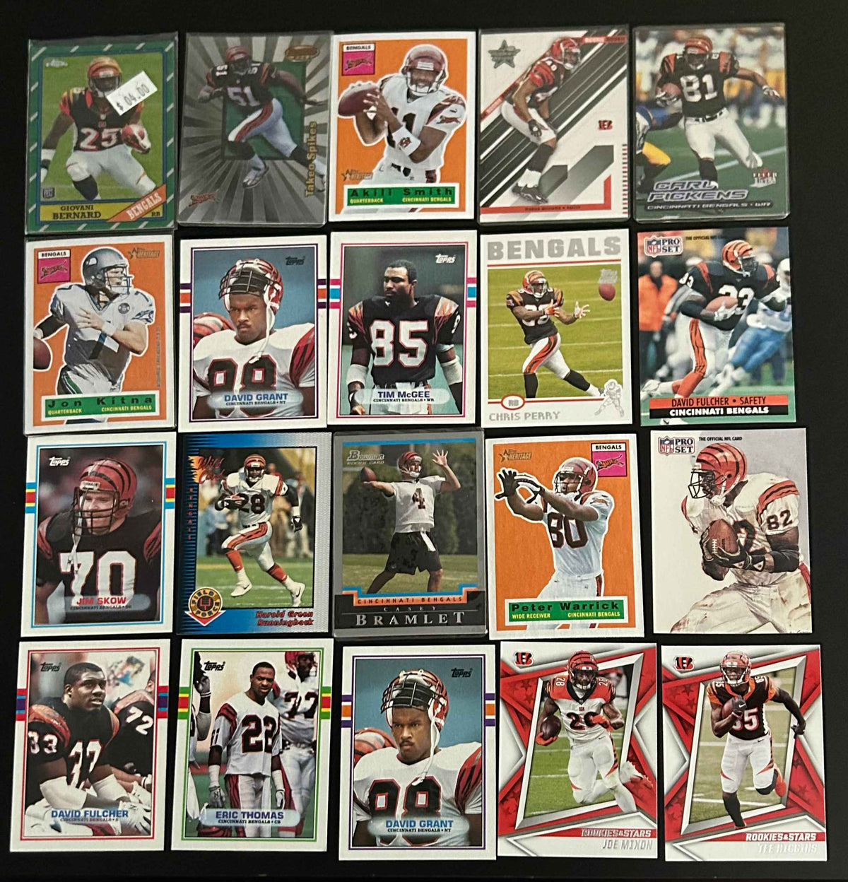 Cincinnati Bengals NFL $3.50 20 Card Lot #2