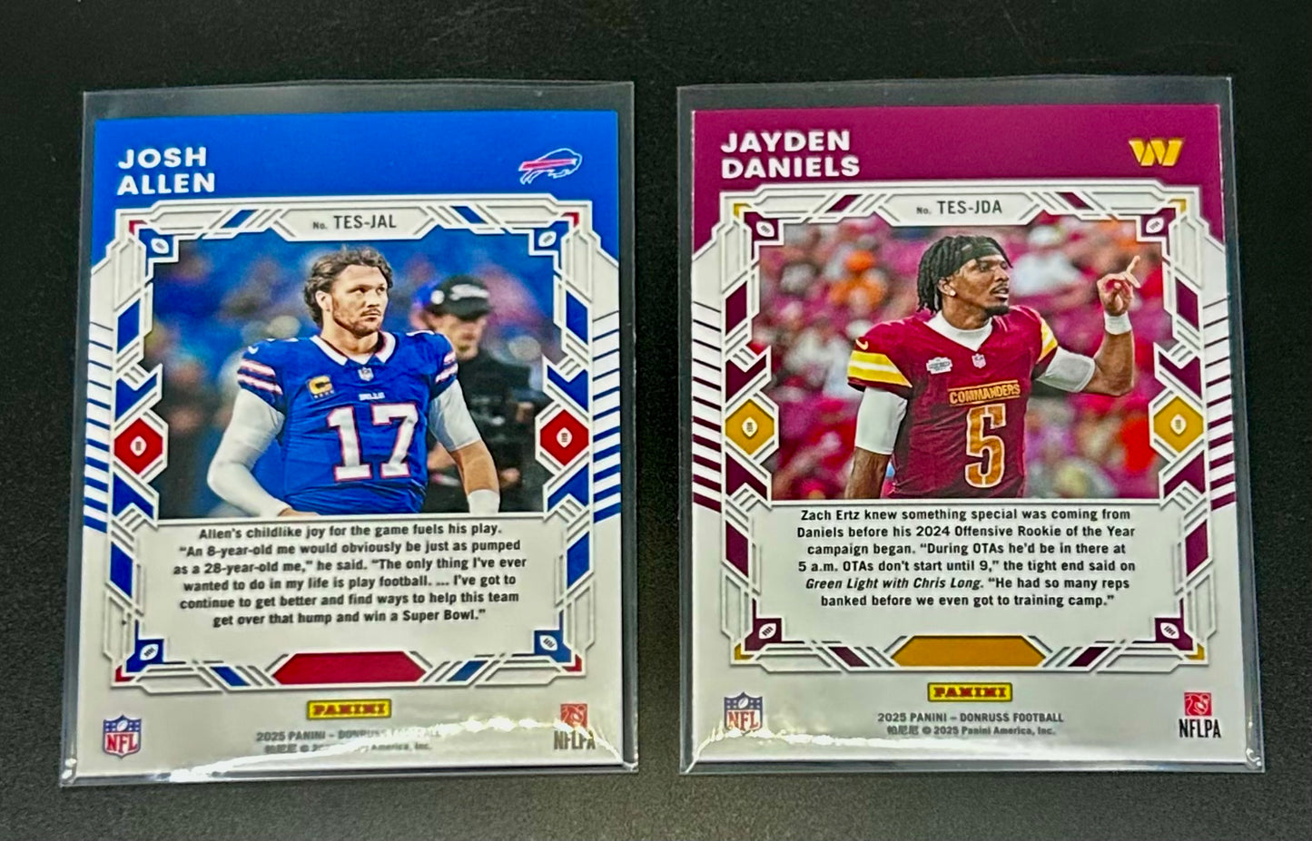2025 Panini Donruss Football – Elite Series Josh Allen & Jayden Daniels