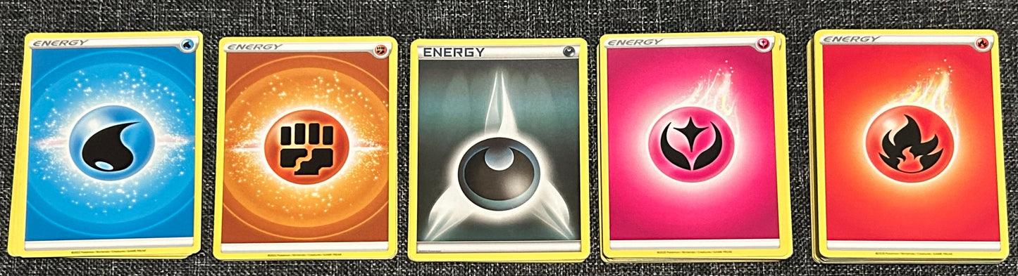50 energy card pokemon lot
