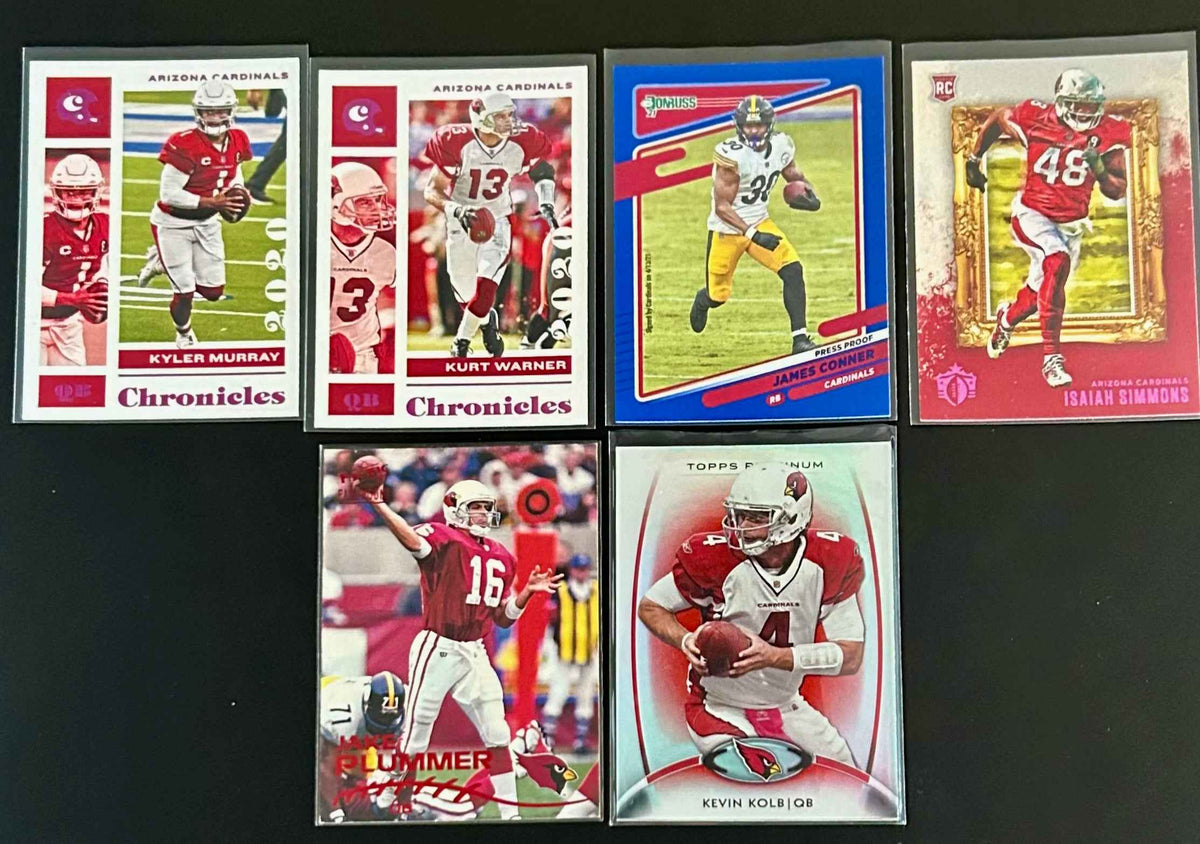 NFL 6 Card Arizona Cardinals Lot