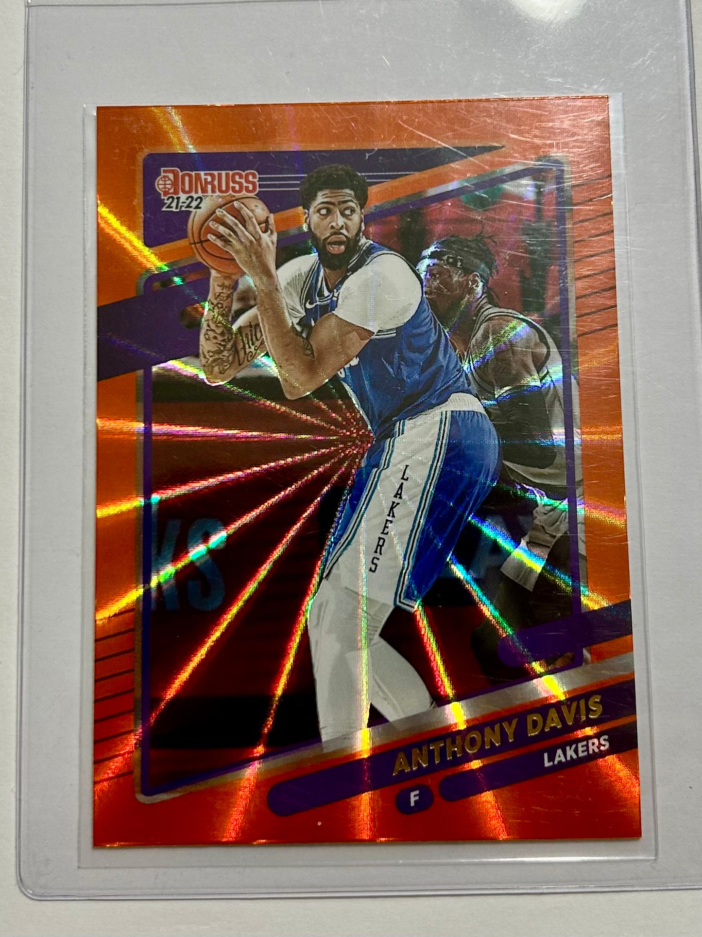 2021-2022 Panini - Donruss Basketball Anthony Davis Orange Pulsar Parallel