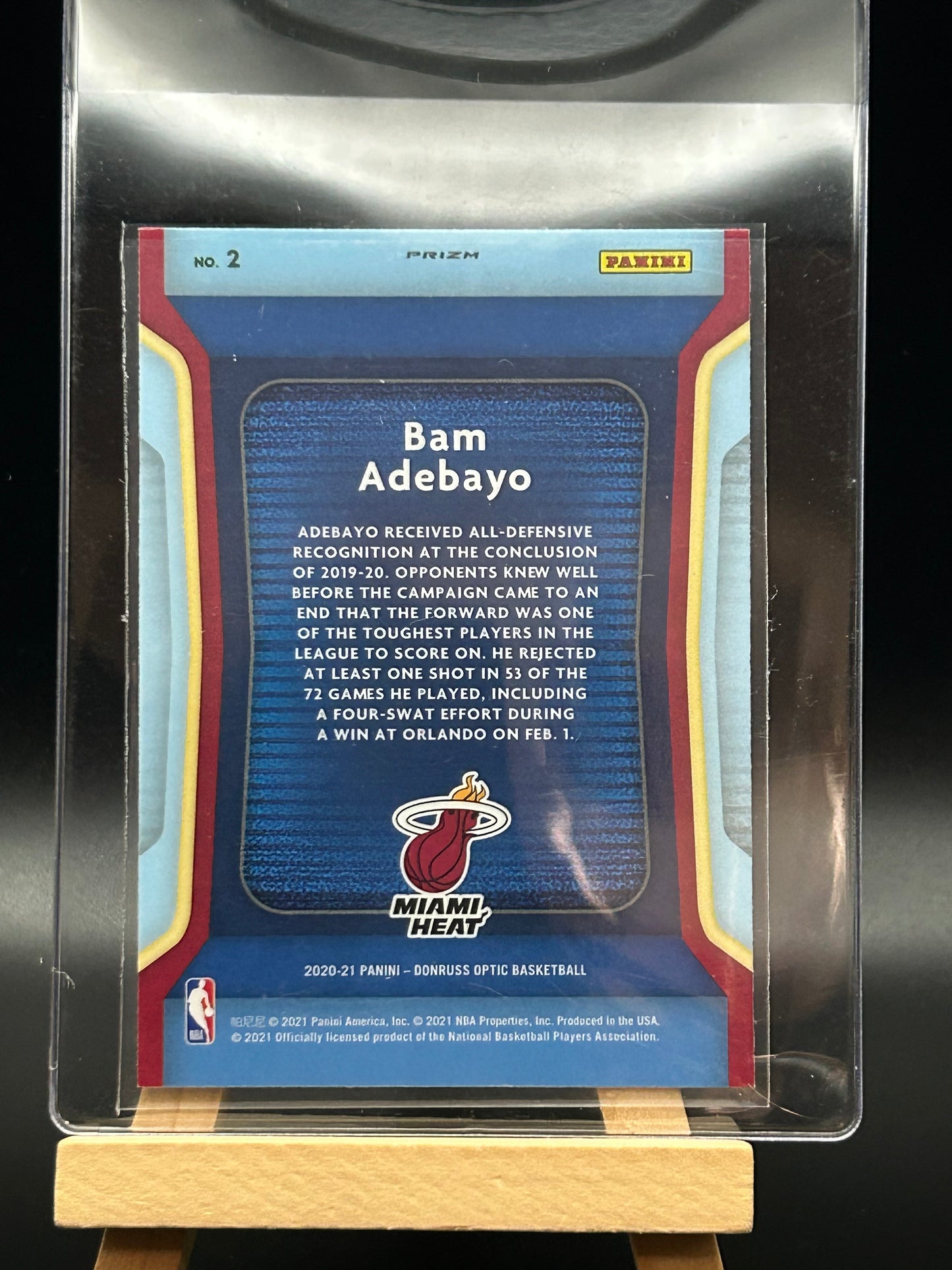2020-2021 Panini - Donruss Optic Basketball Air Defense Purple Parallel Bam Adebayo
