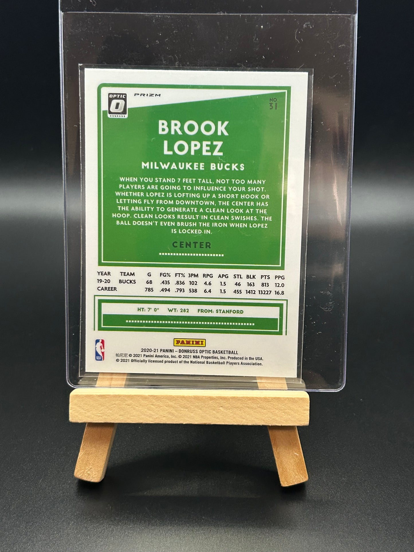 2020-2021 Panini - Donruss Optic Basketball Silver Parallel Brook Lopez