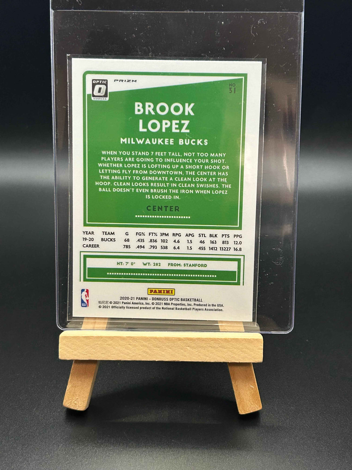 2020-2021 Panini - Donruss Optic Basketball Silver Parallel Brook Lopez