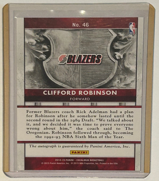 2014-2015 Clifford Robinson Excalibur Majestic Marks Autograph #46